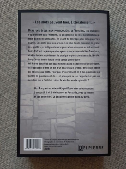 Livro "Lexicon" de Max barry