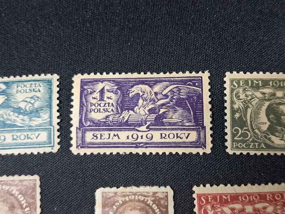 Znaczki Fi 107-113 Sejm 1919 r