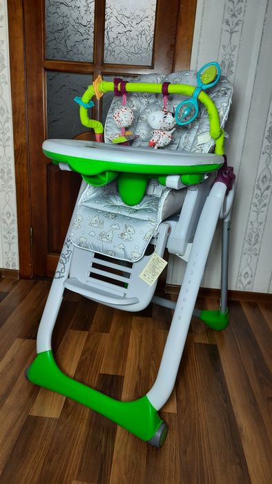 ‼️Chicco Polly 2start з НОВИМ чохлом стіл для годування