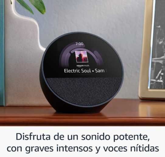 Echo Spot com relógio - Alexa Preto