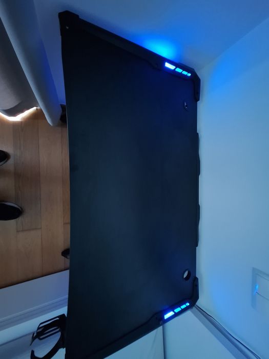 Secretária Gaming VECTRA RGB LED – USB + Porta Copos + Gestão Cabos