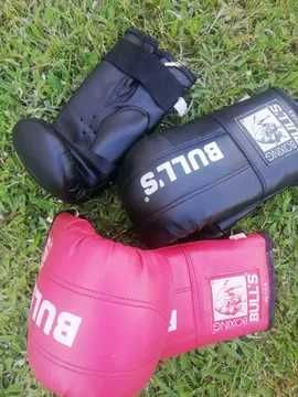 Rękawice bokserskie czerwone i czarne cena za 2 pary