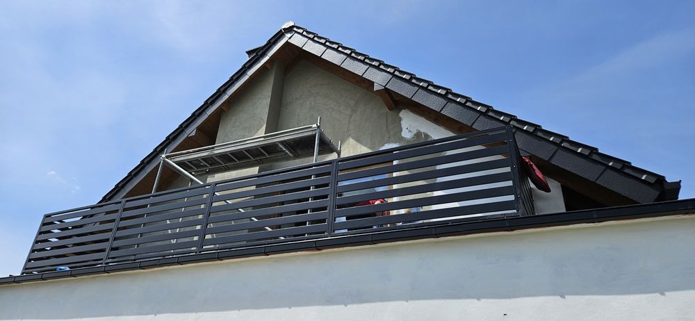 Balustrada nowoczesna stalowa schodowa