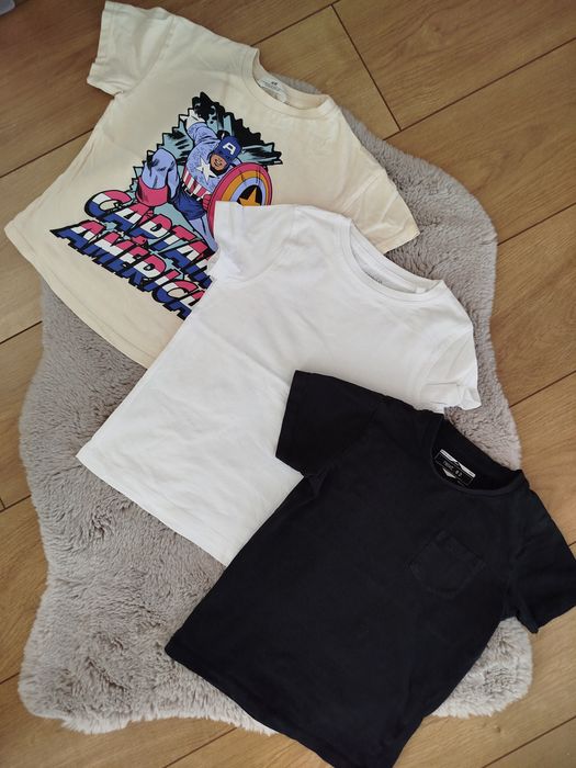 Zestaw 3 szt koszulki t-shirt dla chłopca 104/110