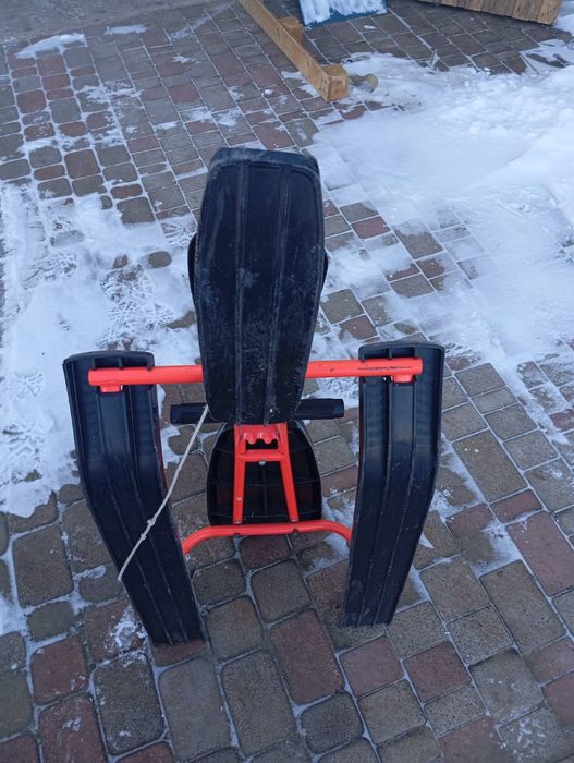 Санки снігохід з кермом