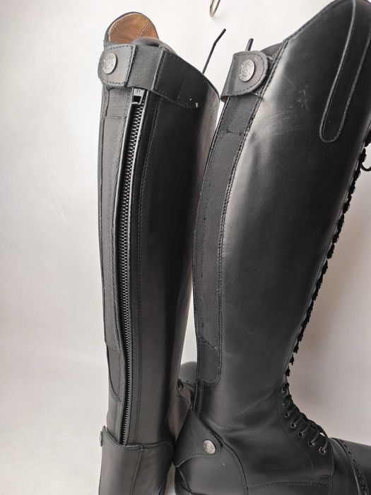 Sznurowane, skórzane oficerki jeździeckie Steeds rozmiar 40