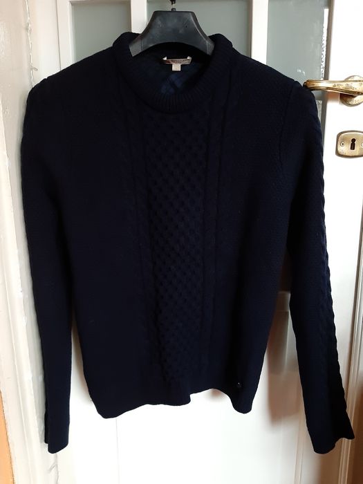 Burberry sweter granat wełna L 100% oryg nr seryjny