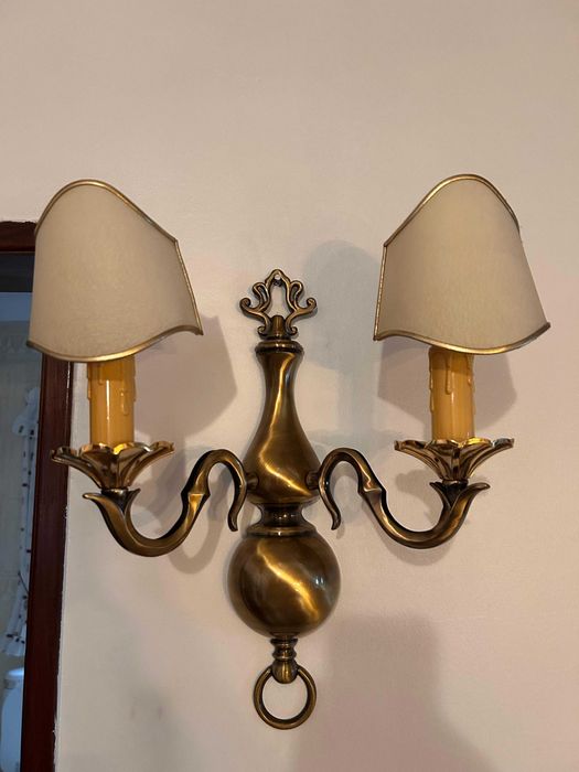 Par de apliques / candeeiros de parede Vintage