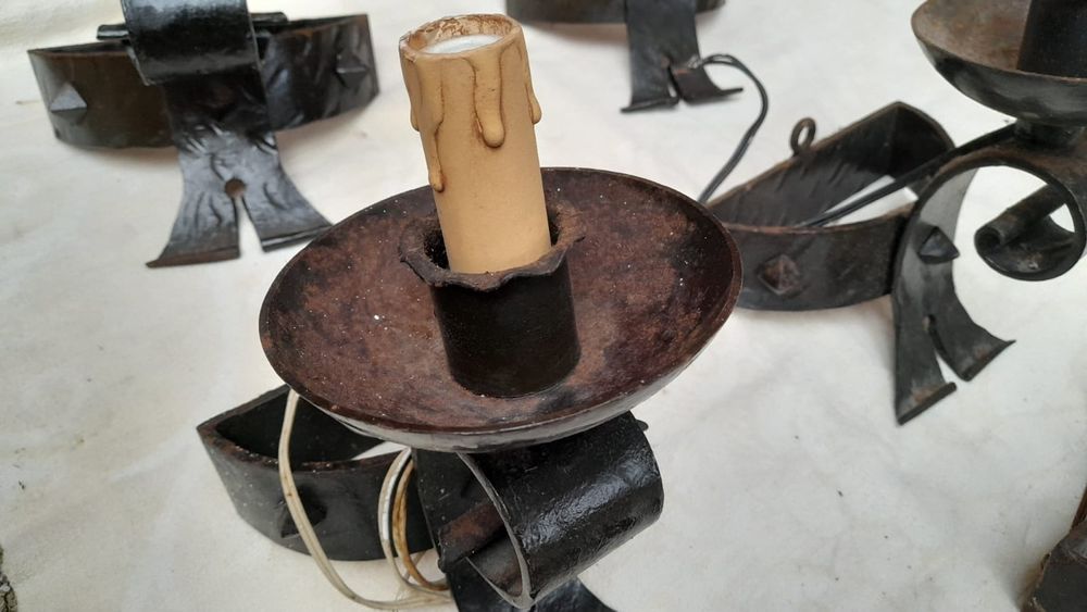 Apliques de Parede em Ferro Forjado - Estilo Medieval