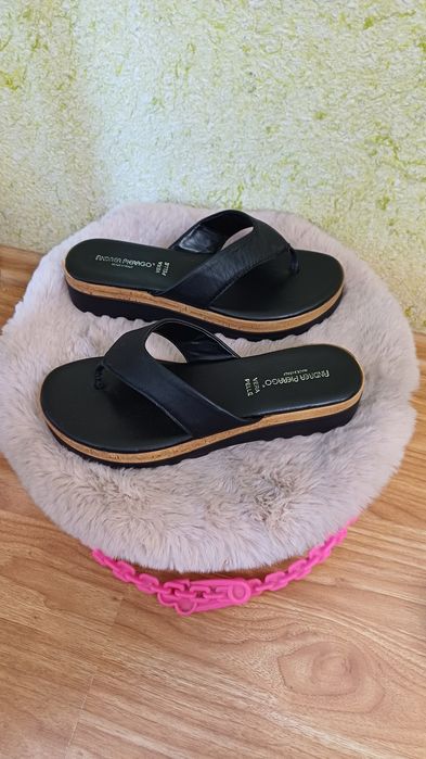 Шлепанцы женские кожаные Andrea Pierago Италия натуральная кожа  38 ра