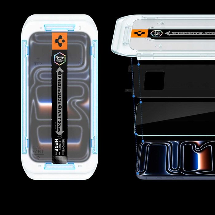 Szkło do iPhone 17 16 Pro, Spigen EZ Fit AC 2P do etui