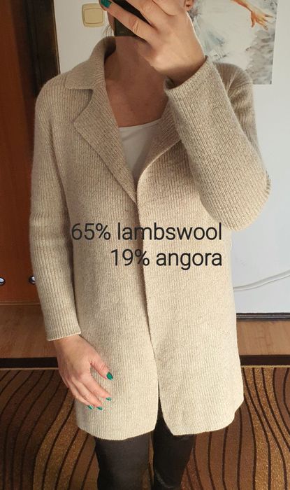 Wełniany kardigan M