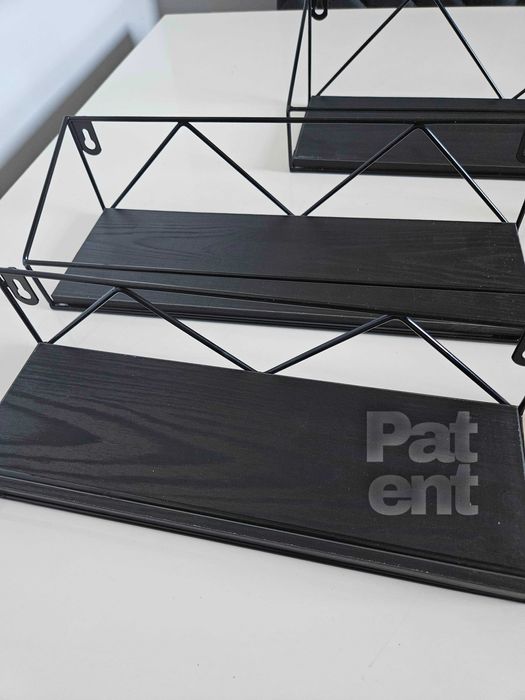 Loftowe kwietnik dekoracja ścienna półki 5 sztuk czarna