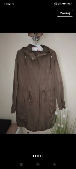 Płaszcz przeciwdeszczowy z kapturem parka Top secret 2w1  O 40