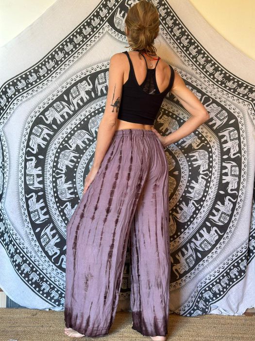 Spodnie z szerokimi nogawkami tie dye