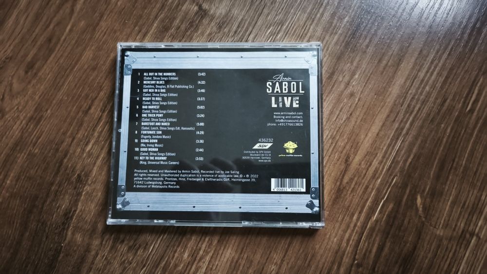 Armin Sabol Ready to roll - Live CD blues rock