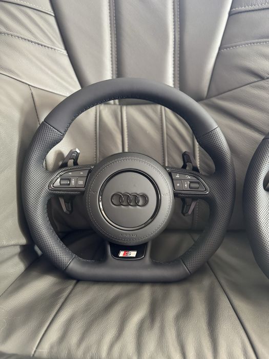 Kierownica Ścięta S-line A6 C7 A7 komplet poduszka a4 b8 A5 A3 8V