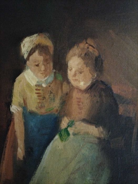 Obraz olejny na płótnie.Sygnowany.Nicolai Coster