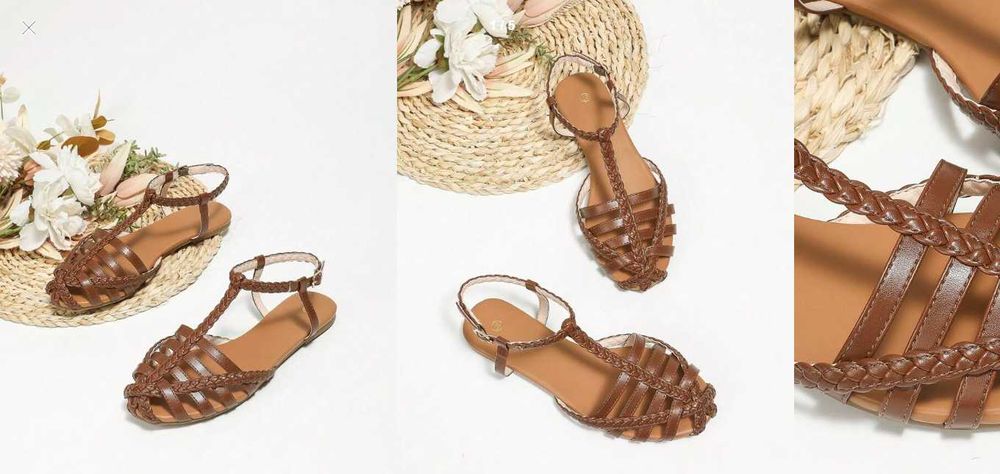 sandálias novas rasas / baixas