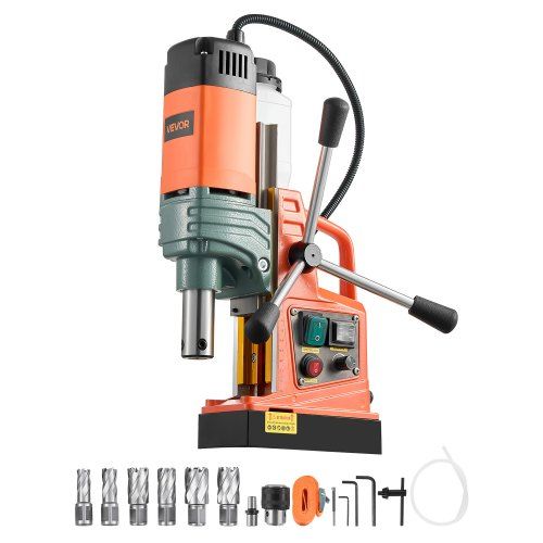 Wiertarka magnetyczna VEVOR 1450 W 50 mm 13000 N 6 frezów