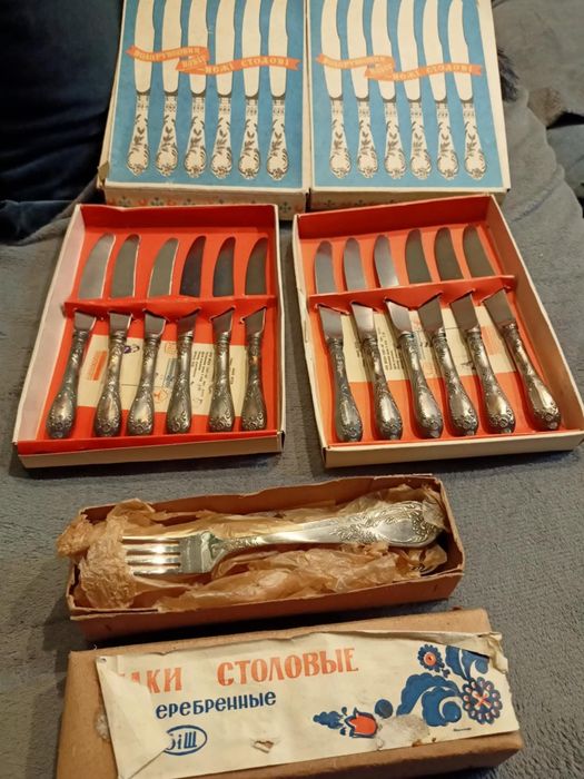 Stare posrebrzane noże