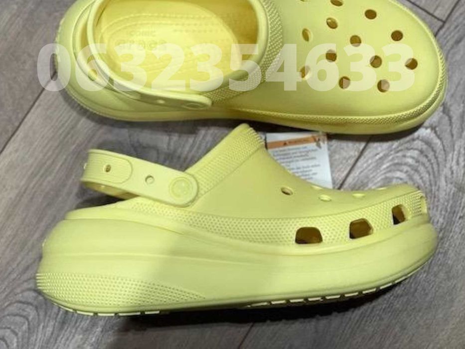 Жіночі клоги крокси на платформі 6 см Високе взуття Crocs Crush Clog