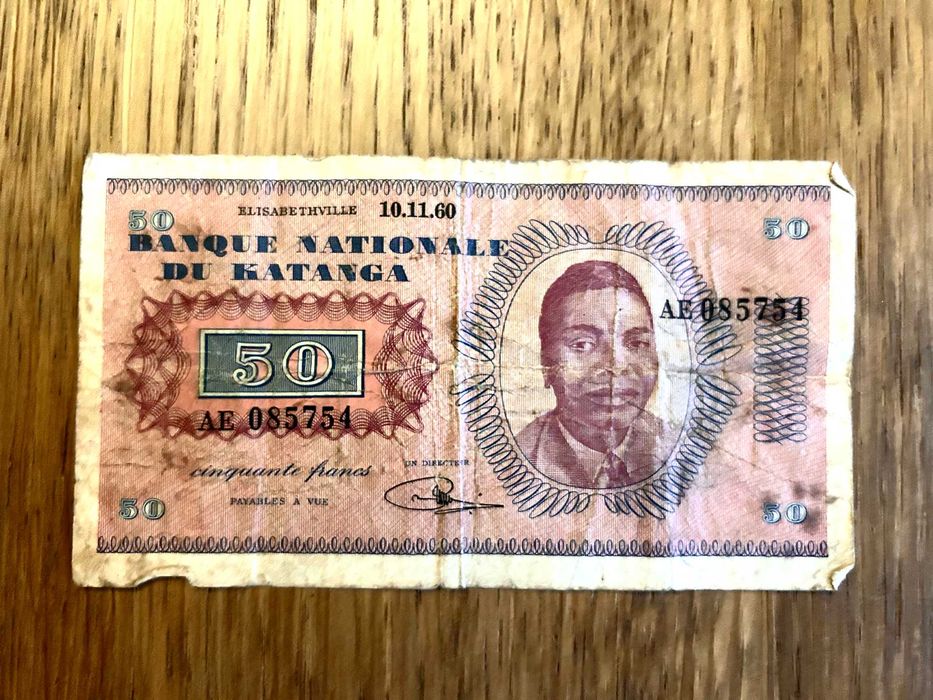 Nota de 50 francos do Katanga