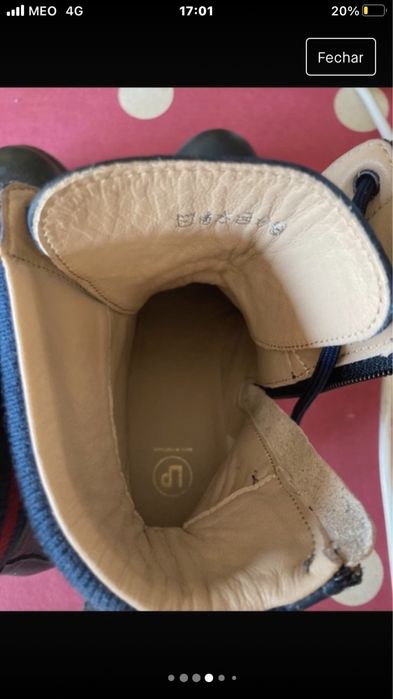 Botas novas com etiqueta