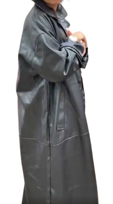 Gioya Przepiękny płaszcz z ekoskóry