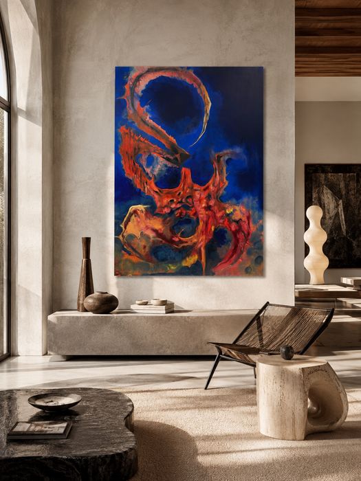 Obraz na plotnie olej na płótnie modern art zara home surreal science fiction