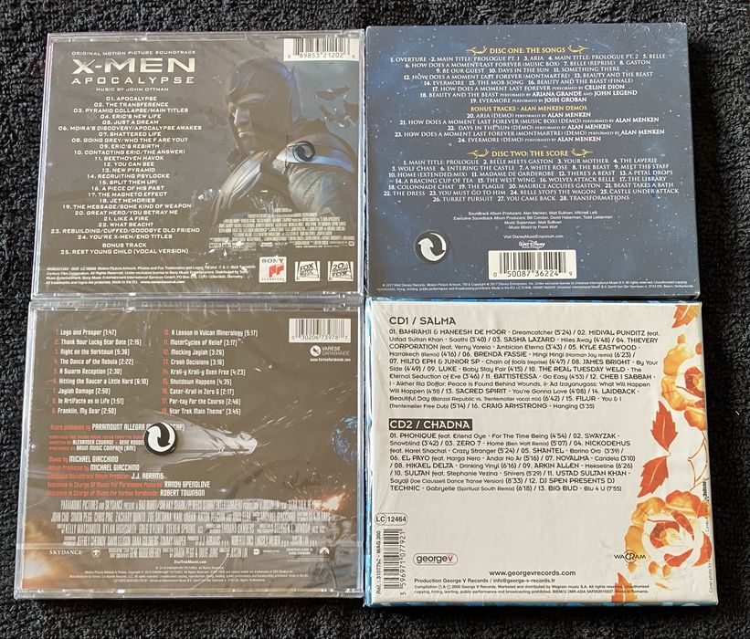 X-Men Apocalypse, Star Trek Beyond, Beauty and the Beast, Siddharta CD