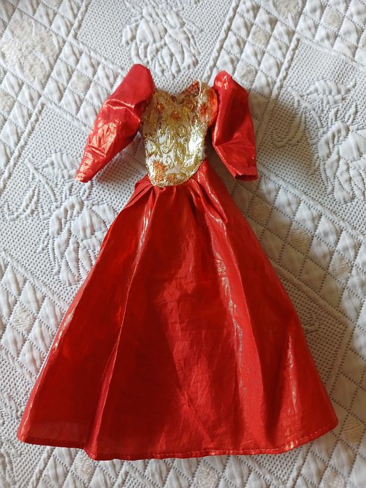Vestido vermelho para Boneca