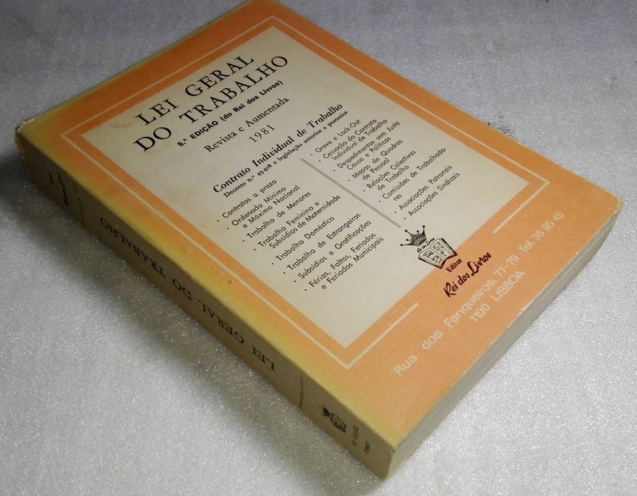 Livro Lei Geral do Trabalho (1981)