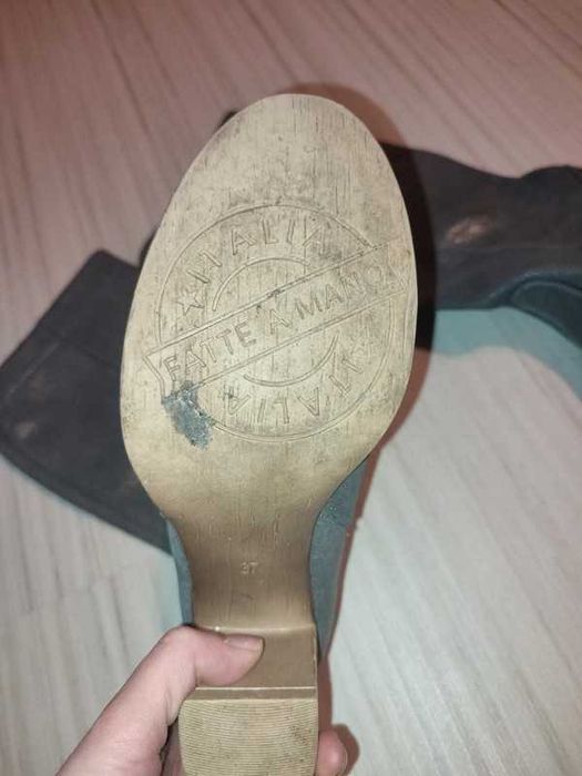 wsuwane kozaki na słupku Zapato- skóra naturalna  rozm. 37