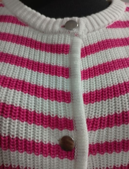 Bpc sweter damski rozpinany na guziki paski 44 46