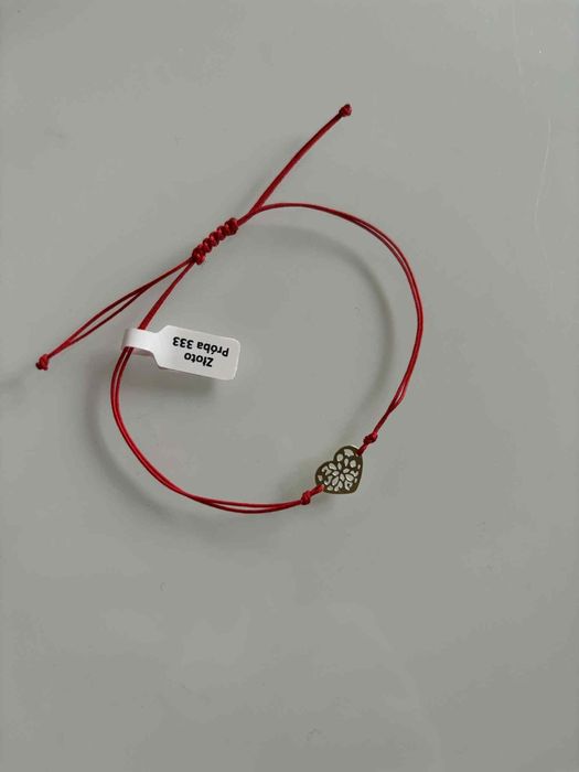 Bransoletka serduszko próba złota 333