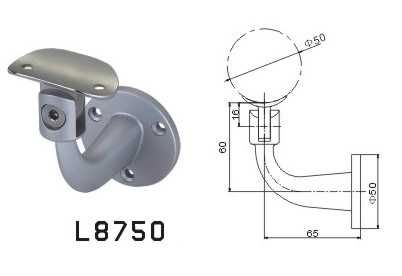 Крепление поручня к стене ( держатель поручня) нержавеющая сталь