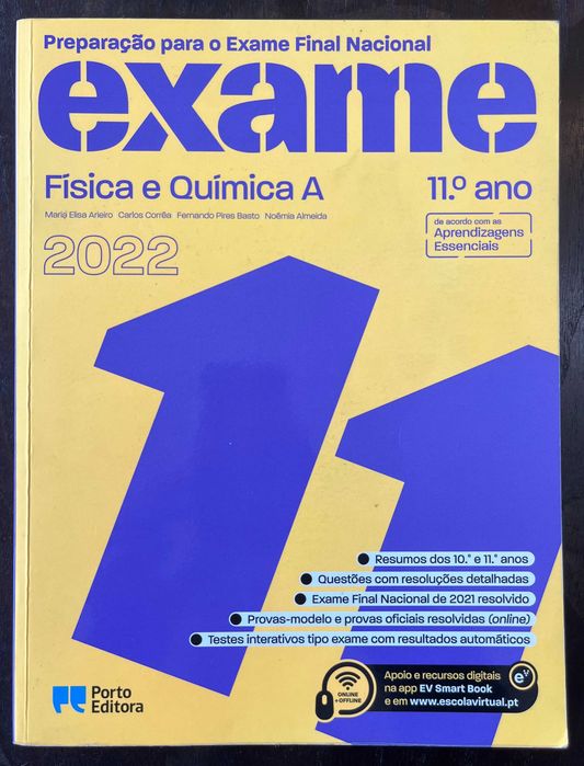Livro de Preparação para Exame Física e Química A 11 Ano - 2022