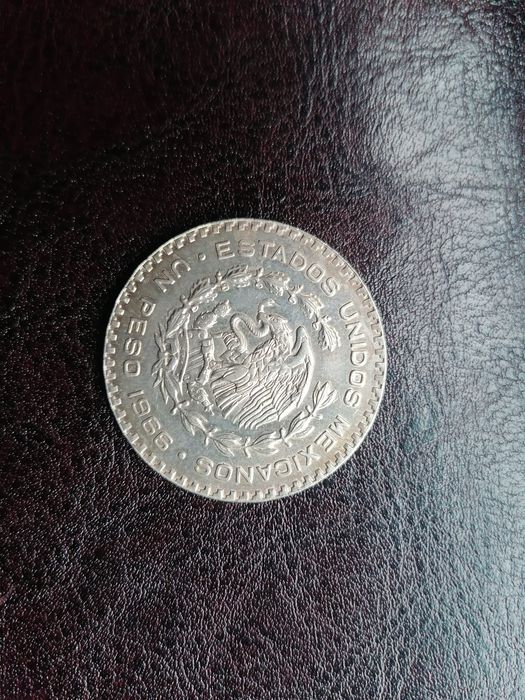 1 песо Мексика 1966года