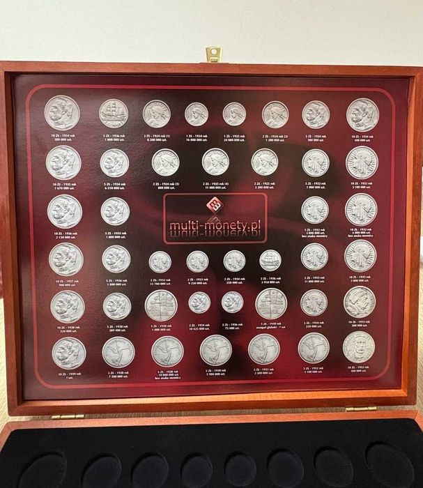 Duża kaseta kolekcjonerska na monety