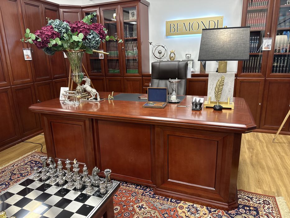 Eleganckie duże biurko gabinetowe fornir 240cm. % ceny! Outlet