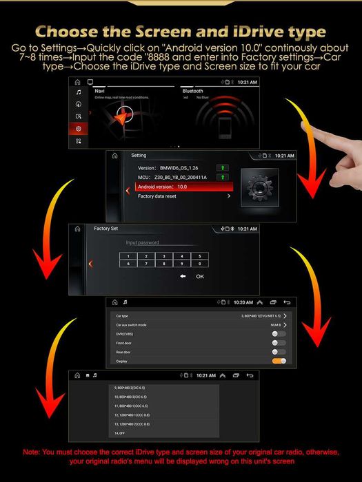 CarPlay Radio GPS WiFi MP3 Android BMW E90 E91 E92 E93 E60 E61 E63 E64