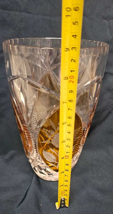 Wazon Kryształ PRL kolor 23cm JULIA