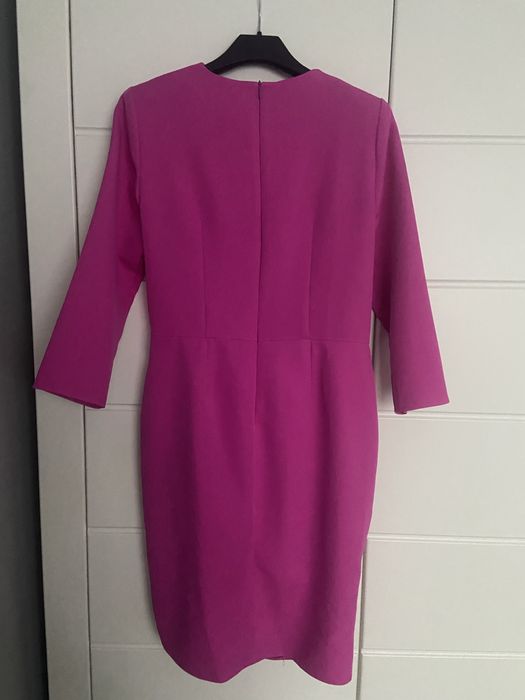 Sukienka kopertowa imprezowa/koktajlowa fuksja Bella Dame 38/M