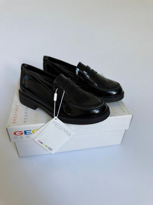 Nowe mokasyny eleganckie dziewczęce GEOX czarne 26