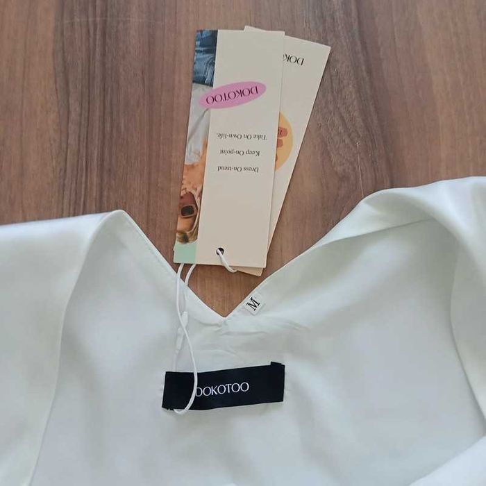 Bluzka satynowa, Top 2XL ecri