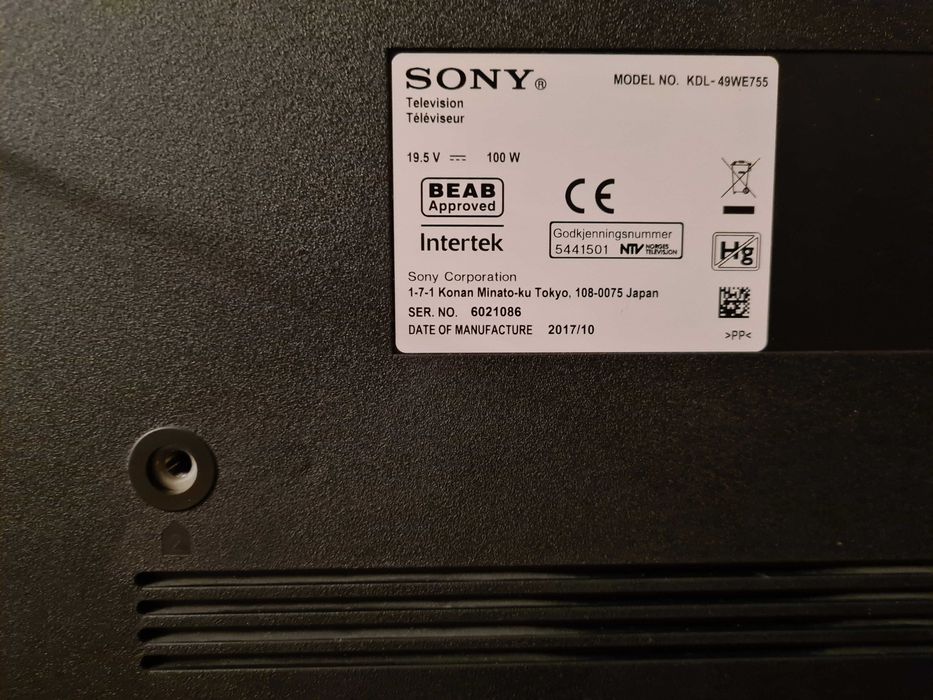 Tv Sony KDL-49WE755 - Peças