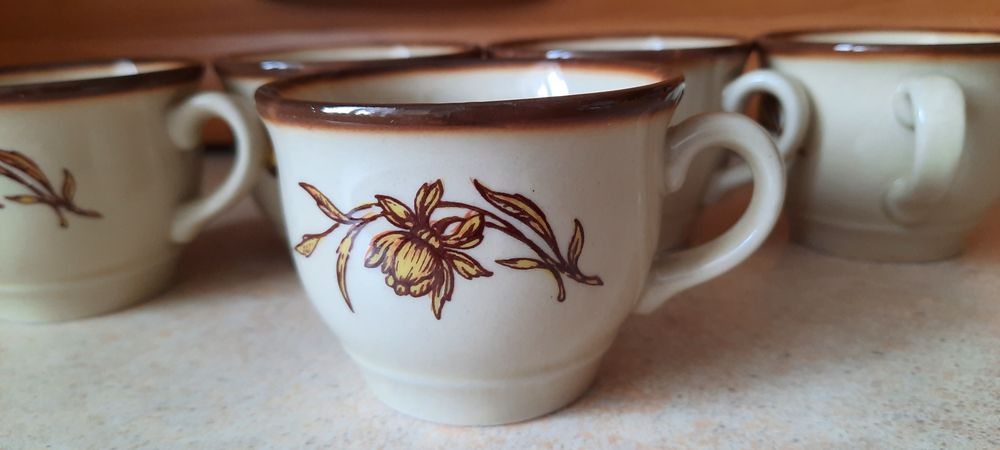 5 filiżanek Pruszków PRL