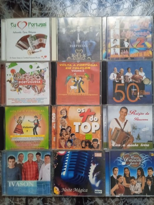 72 CDs originais música popular 3 euros cada