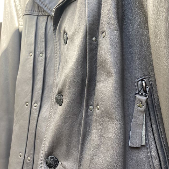 Casaco ciznento 100% pele genuina